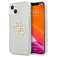 Guess GUHCP13SPCUGL4GTR iPhone 13 mini 5.4" transparent hard case Glitter 4G Big Logo