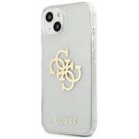 Guess GUHCP13SPCUGL4GTR iPhone 13 mini 5.4" transparent hard case Glitter 4G Big Logo