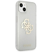 Guess GUHCP13SPCUGL4GTR iPhone 13 mini 5.4" transparent hard case Glitter 4G Big Logo