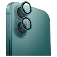 Uniq Optix Aluminum Camera Lens Protector with Applicator for iPhone 16 / iPhone 16 Plus - Green