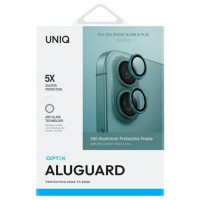 Uniq Optix Aluminum Camera Lens Protector with Applicator for iPhone 16 / iPhone 16 Plus - Green