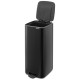 Brabantia atkritumu tvertne ar pedāli, 30L, Matt Black - 238109