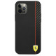 Ferrari FESAXHCP12LBK iPhone 12 Pro Max 6.7" black/black hardcase On Track Carbon Stripe