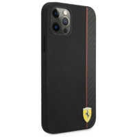 Ferrari FESAXHCP12LBK iPhone 12 Pro Max 6.7" black/black hardcase On Track Carbon Stripe