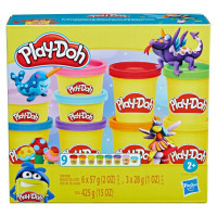 Play-Doh Krāsainais plastilīns, 9 gab.
