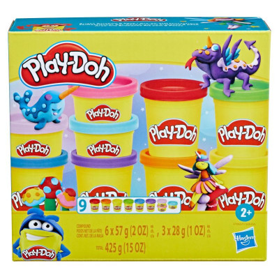 Play-Doh Krāsainais plastilīns, 9 gab.