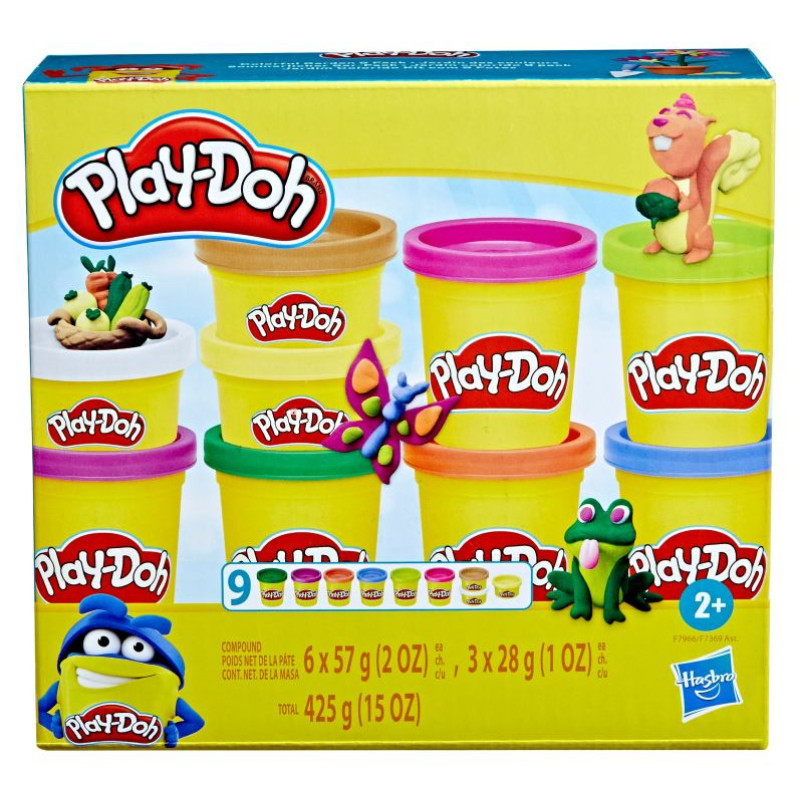 Play-Doh Krāsainais plastilīns, 9 gab.