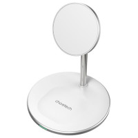 Choetech Magnetic Wireless Charger with Stand CHOETECH, 2in1, 15W, white