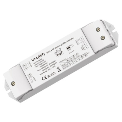 Skydance V1-L(WT) LED Controller, 12-48V, 1x15A, with Push-Dimm, Tuya, Wi-Fi