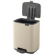 Brabantia atkritumu tvertne ar pedāli, 7L, Soft Beige - 237928