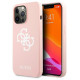 Guess Silicone 4G Logo Case for iPhone 13 Pro Max 6.7" - Pink