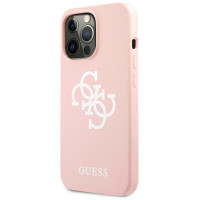 Guess Silicone 4G Logo Case for iPhone 13 Pro Max 6.7" - Pink
