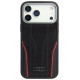 Audi R8 Genuine Leather MagSafe Case for iPhone 17 Pro - Black and Red