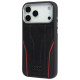 Audi R8 Genuine Leather MagSafe Case for iPhone 17 Pro - Black and Red