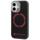 Audi RSQ Carbon Fiber Sport Red Circle MagSafe Case for iPhone 17 - Black
