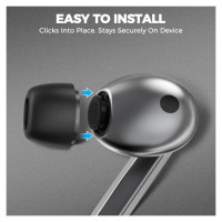Gumijas austiņām Samsung Galaxy Buds 3 Pro izmēri S / M / L - black (3 pcs.)