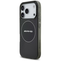 Mercedes AMG Double Layer Transparent Smocked MagSafe Case for iPhone 17 Pro - Black