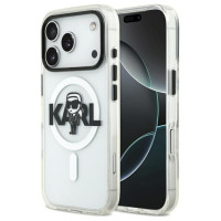Karl Lagerfeld IML Karl Sketch Logo MagSafe Case for iPhone 17 Pro - Transparent