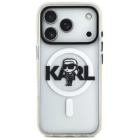 Karl Lagerfeld IML Karl Sketch Logo MagSafe Case for iPhone 17 Pro - Transparent