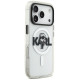 Karl Lagerfeld IML Karl Sketch Logo MagSafe Case for iPhone 17 Pro - Transparent