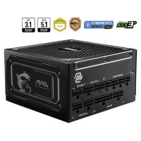 MSI Power Supply|MSI|MAG A1000GL PCIE5 II|ATX 3.1|1000 Watts|Efficiency 80 PLUS GOLD|PFC Active|MAGA1000GLPCIE5II