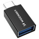 Wozinsky W10GY1S USB-C - USB-A 3.2 10Gb/s Adapter - Black