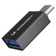 Wozinsky W10GY1S USB-C - USB-A 3.2 10Gb/s Adapter - Black