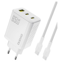 Dudao A29C 65W GaN Wall Charger + USB-C Cable - White