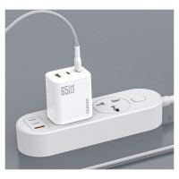 Dudao A29C 65W GaN Wall Charger + USB-C Cable - White