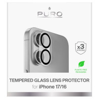 Puro Camera Standard Tempered Glass for iPhone 17 / iPhone 16 for Camera Island and Lenses