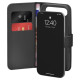 Puro Wallet Stand Case for iPhone 17 Air made of eco-leather, with a flap, wallet and stand function - black