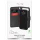 Puro Wallet Stand Case for iPhone 17 Air made of eco-leather, with a flap, wallet and stand function - black