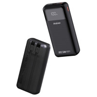 Dudao K15Pro Power Bank 20000mAh 22.5W PD USB-C / USB-A / Built-in Lightning and USB-C Cables - Black