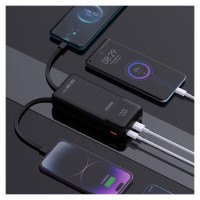 Dudao K15Pro Power Bank 20000mAh 22.5W PD USB-C / USB-A / Built-in Lightning and USB-C Cables - Black