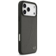 Mercedes Leather Large Laurel Leave MagSafe Case for iPhone 17 Pro Max - Black and Gray