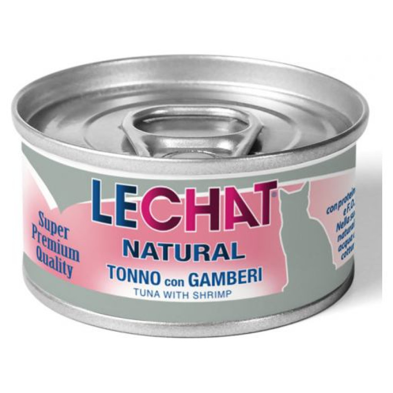 Lechat Natural Tuna with Shrimp 80 g - konservi kaķiem