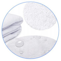 Miniania Palags frotē mitrumnecaurlaidīgs WHITE 120x60 cm (7274)