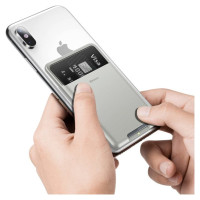 Baseus self-adhesive card case for phone documents gray (ACKD-B0G)