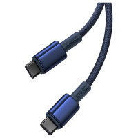 Baseus Tungsten Gold USB-C / USB-C cable 100W 1m - navy blue