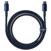 Baseus Tungsten Gold USB-C / USB-C cable 100W 1m - navy blue