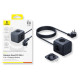 Baseus EnerFill FA11 67W Power Strip, USB-A + USB-C Cube + 3 x EU Socket 1.5m - Black