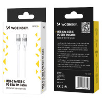 Wozinsky WSTCC1 USB-C / USB-C PD 65W cable 1 m long - white