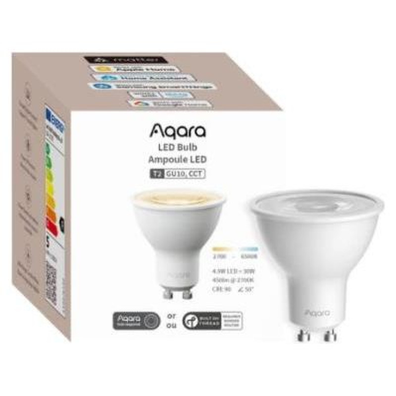 Aqara Smart Light Bulb|AQARA|Power consumption 4.9 Watts|Luminous flux 450 Lumen|6500 K|ZigBee|LB-L03E