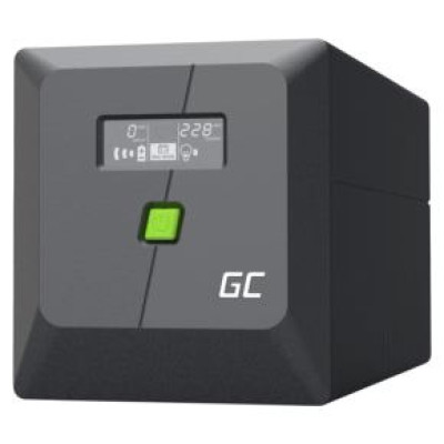 Green Cell Nepārtrauktas baro&scaron;anas bloks Green Cell PowerProof LCD UPS 1000VA 700W USB 2x Schuko + 2x IEC
