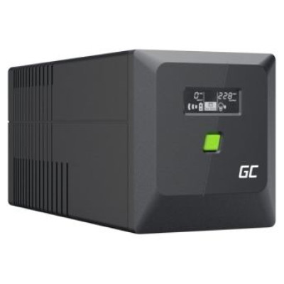 Green Cell Nepārtrauktas baro&scaron;anas bloks Green Cell PowerProof LCD UPS 1000VA 700W USB 2x Schuko + 2x IEC