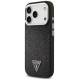 Guess Glitter Triangle Logo MagSafe Case for iPhone 17 Pro - Black