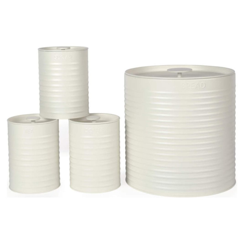 Russell Hobbs RH03270CEU7 Ribbed 4-Piece Countertop Set - Cream