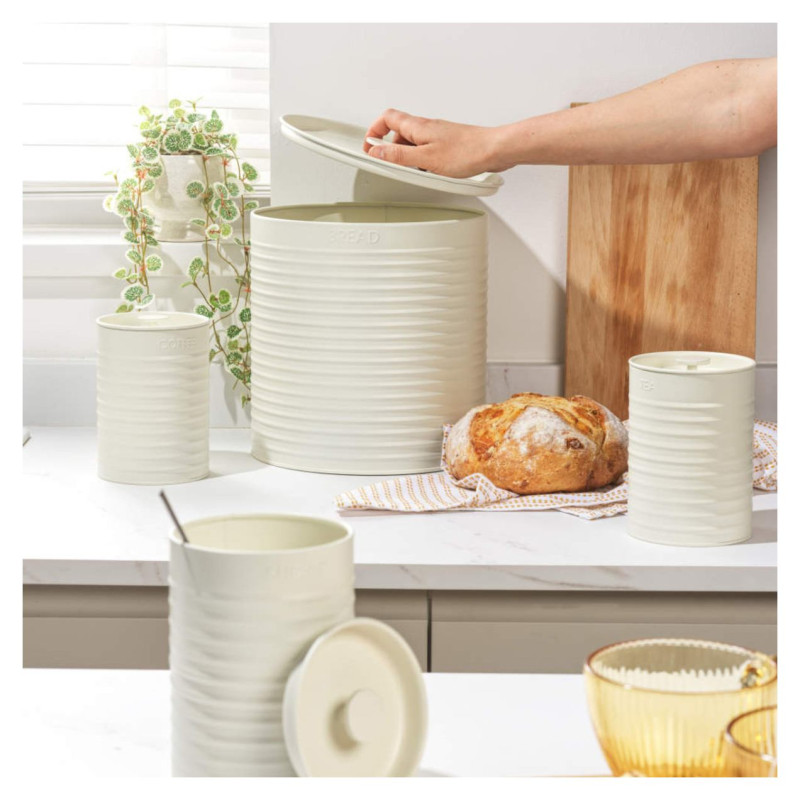 Russell Hobbs RH03270CEU7 Ribbed 4-Piece Countertop Set - Cream