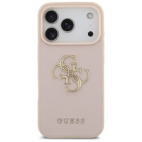Guess Grained Big 4G & Classic Logo iPhone 17 Pro Case - Pink