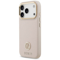 Guess Grained Strass Logo MagSafe case for iPhone 17 Pro - pink